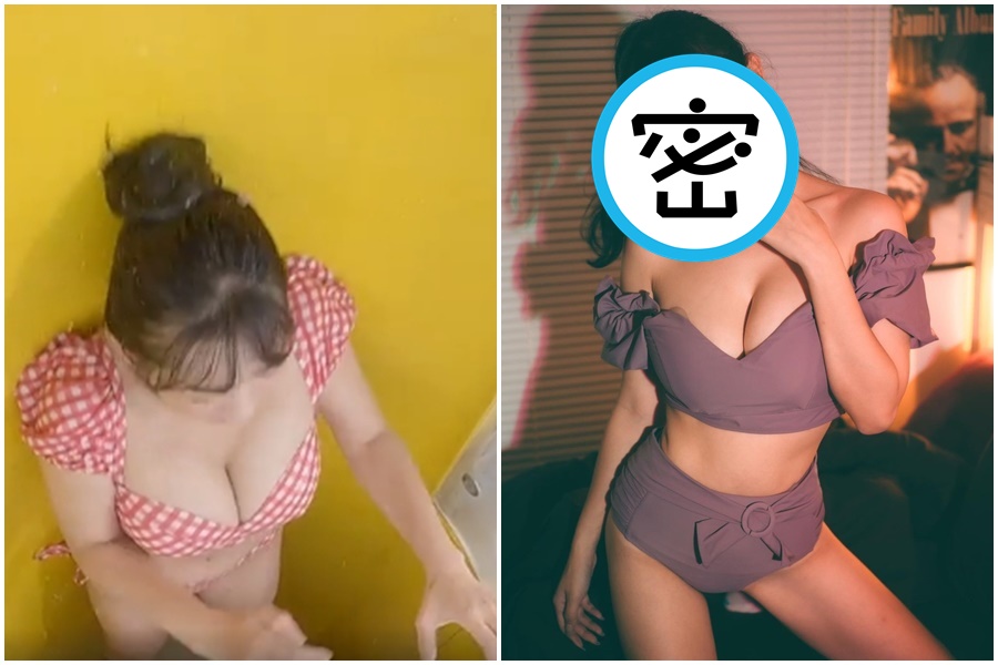 劍湖山世界水上設施「尖叫無底洞」的宣傳片引起討論，不少網友好奇片頭正妹的身分。（翻攝自劍湖山世界臉書、江江 𝕁𝕚𝕒𝕟𝕘 IG）