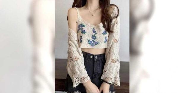 一名女網友透露自己穿小可愛(圖)出遊,卻遭姐妹嫌穿太少想勾引男友。(翻攝自Dcard)