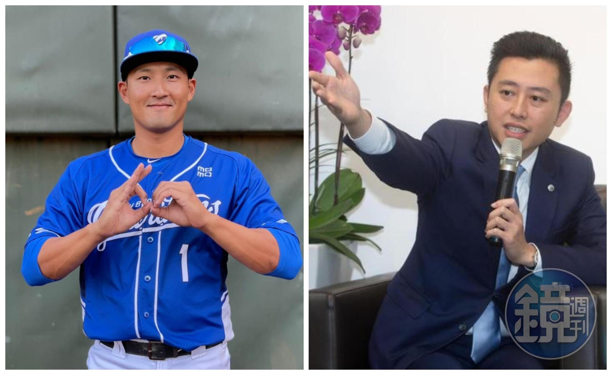 林哲瑄(左)左肩傷勢嚴重,林智堅(右)表示願意負擔所有醫療費用。(翻攝林哲瑄臉書、本刊資料照)