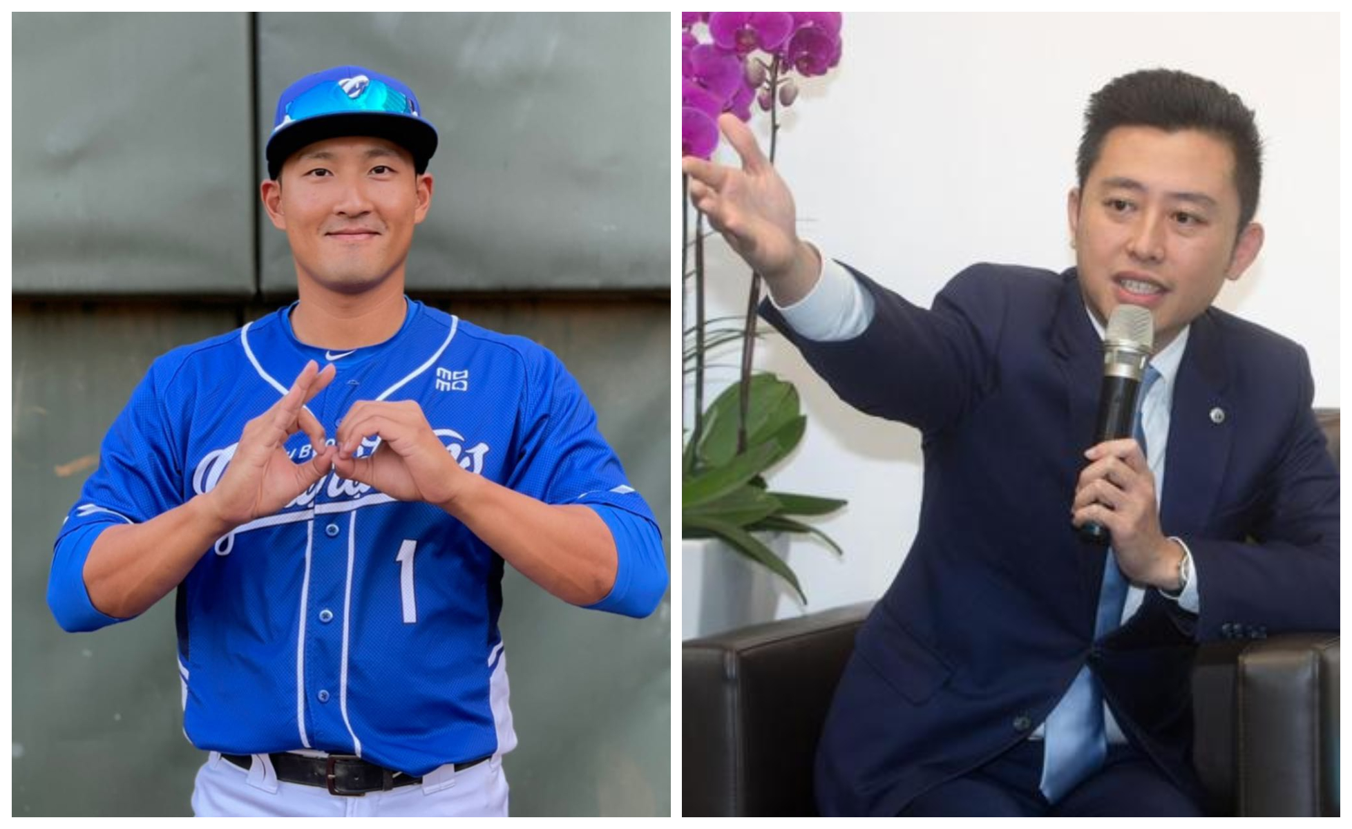 林哲瑄（左）左肩傷勢嚴重，林智堅（右）表示願意負擔所有醫療費用。（翻攝林哲瑄臉書、本刊資料照）