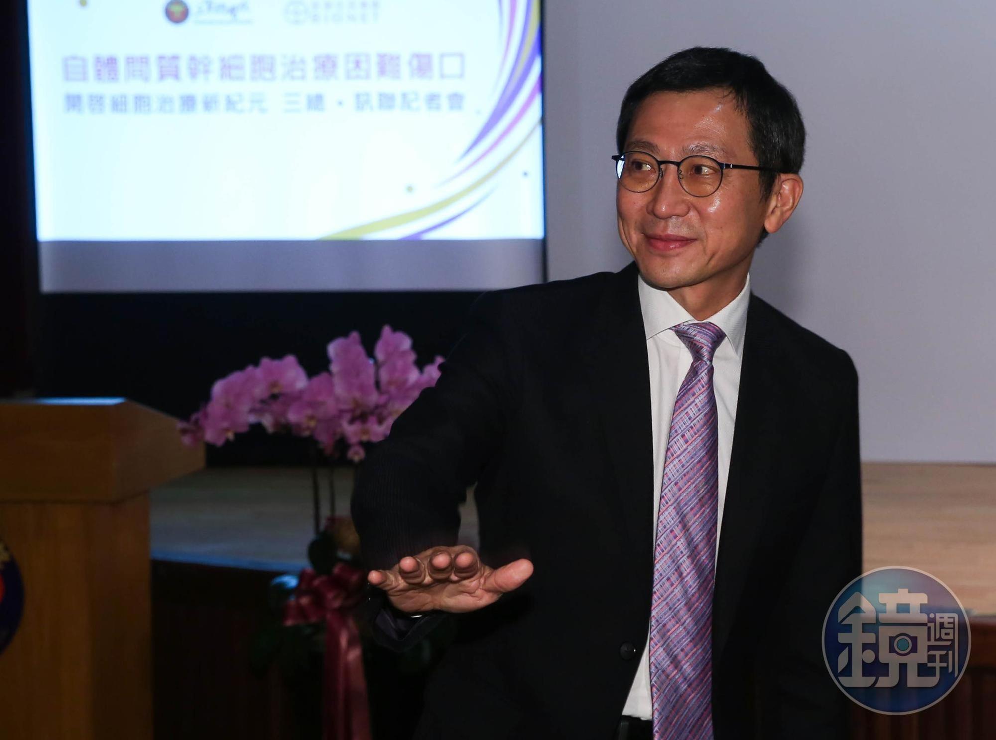 訊聯旗下的創源生技從製藥分子分析跨域到科技領域，並取得台塑、南亞、永光等大廠的合作機會。圖為創源生技執行長蔡政憲。