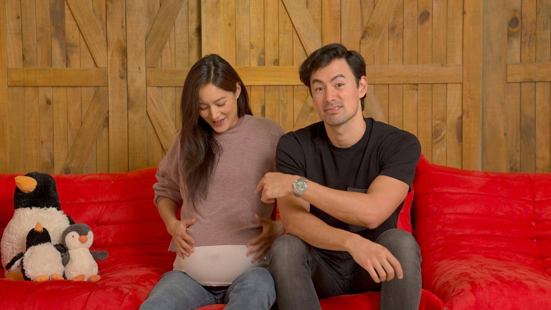故事最初的起點是這樣的，Janet（左）跟老公George（右）想紀錄懷孕生子的過程，但最後卻拍到更多真實且不完美的片刻。（TLC旅遊生活頻道提供）