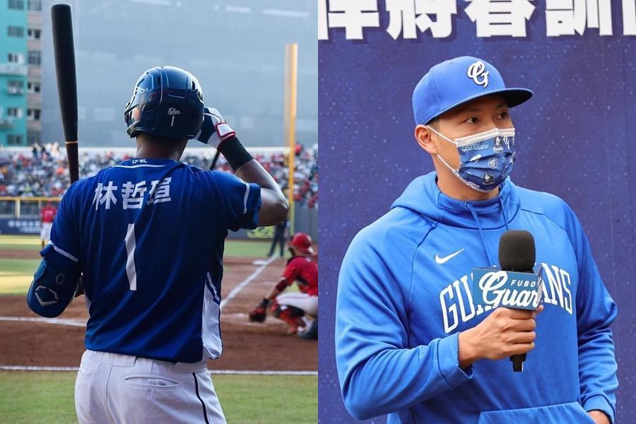 富邦悍將外野手林哲瑄日前在新竹棒球場撲接高飛球不慎受傷,須開刀復健。(翻攝自林哲瑄臉書)