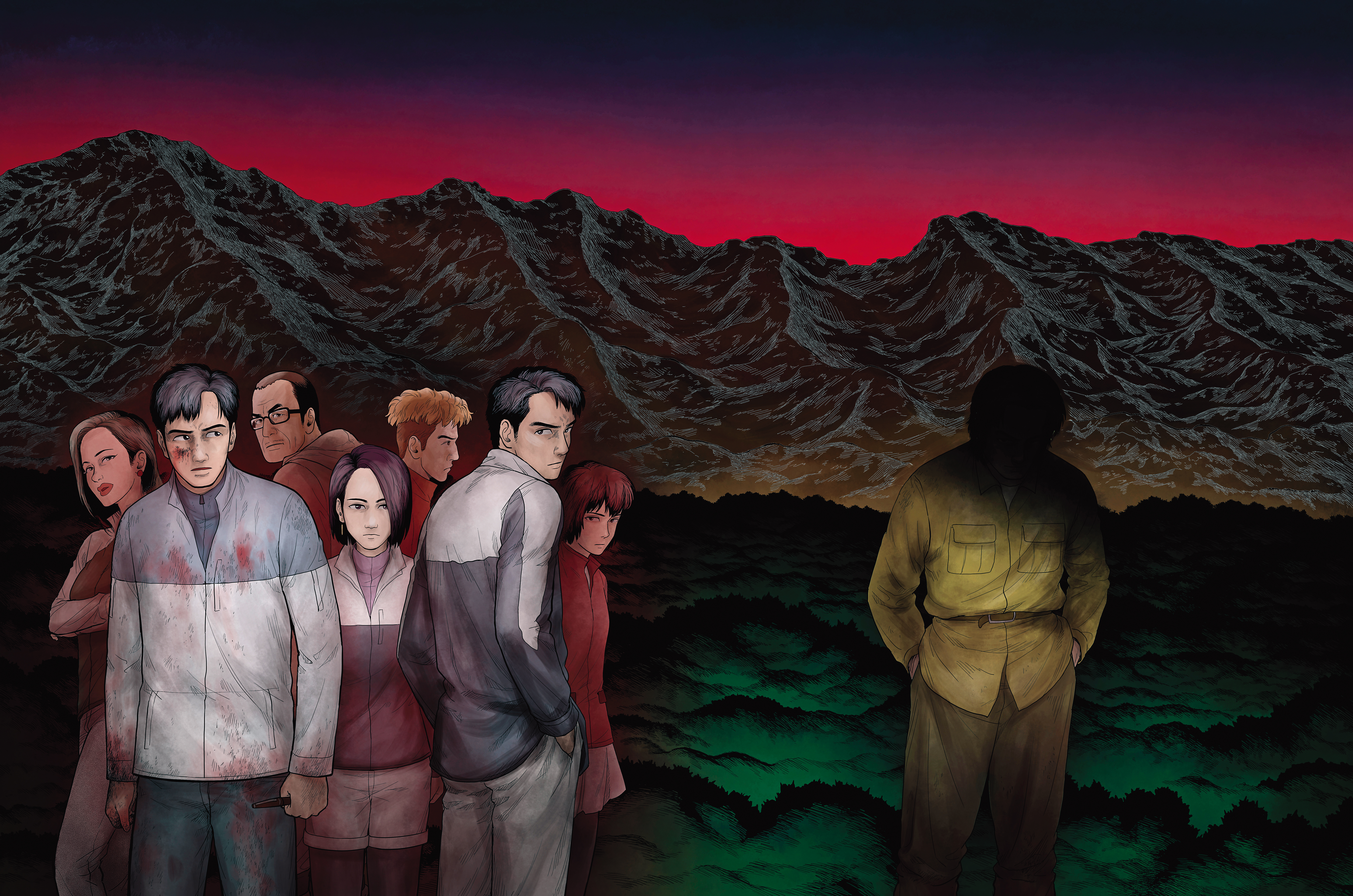 食夢蟹與黃踹攜手創作山難懸疑驚悚作品《永夜山》，揭開人性黑暗。（蓋亞文化提供）