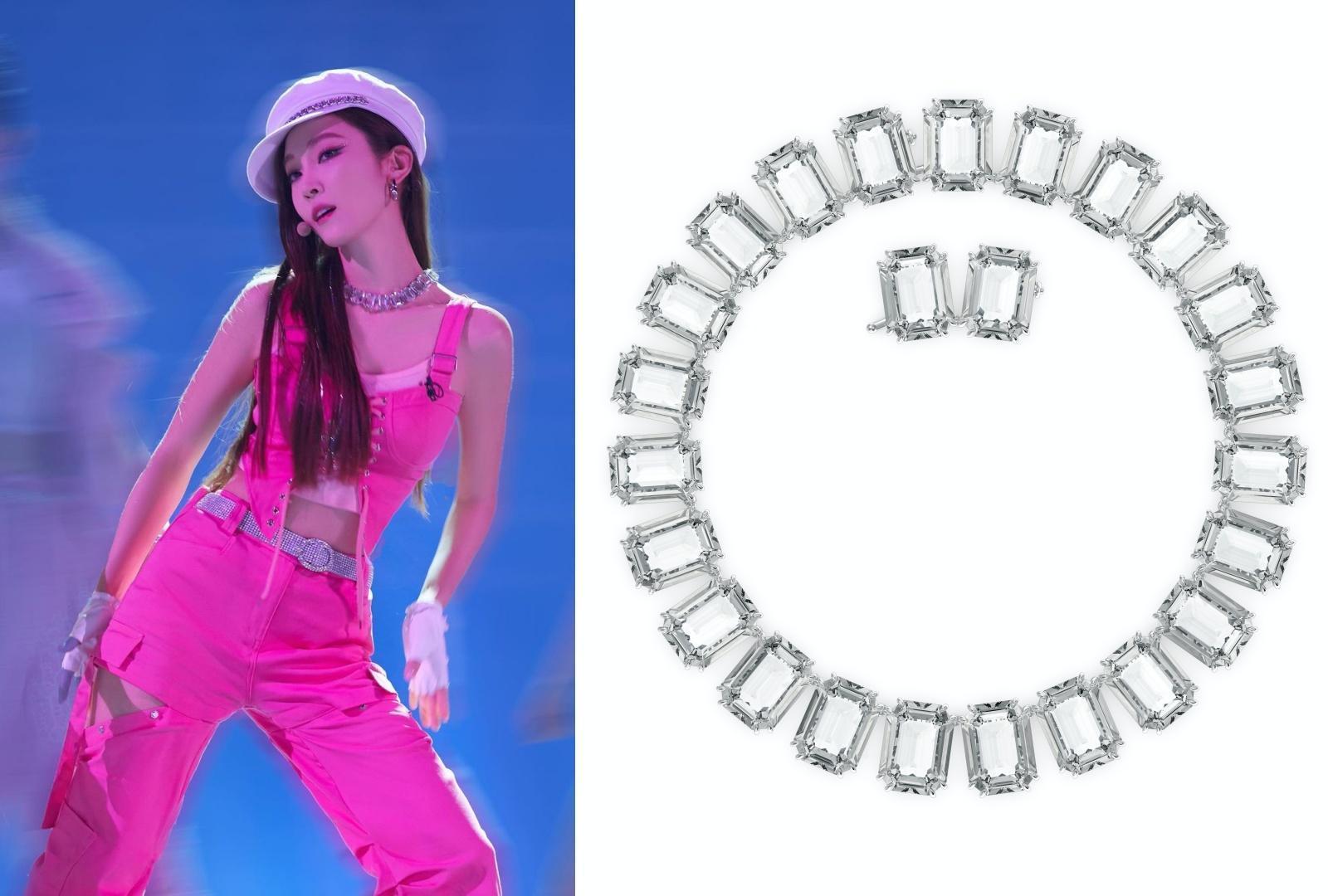 Jessica鄭秀妍配戴的Millenia項鍊。NT$21,000(施華洛世奇提供)