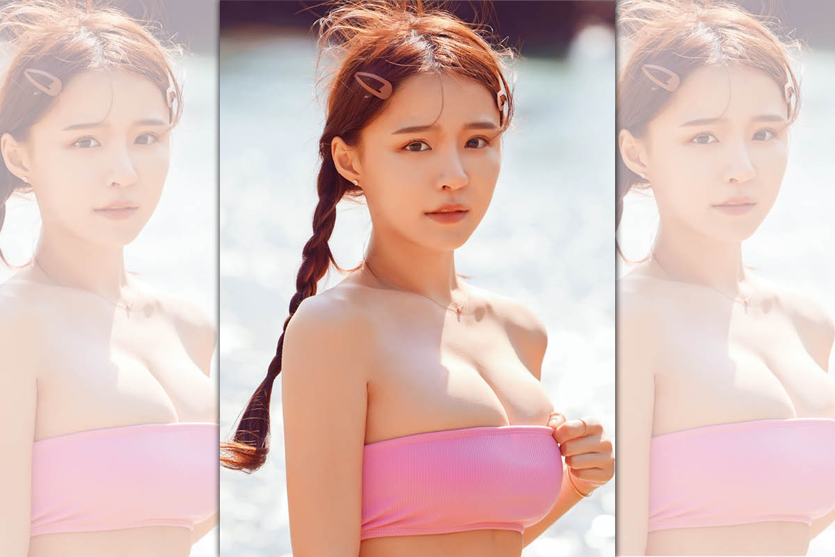 元元這回拍寫真集嘗試大尺度造型，渾圓上半球大方露出。