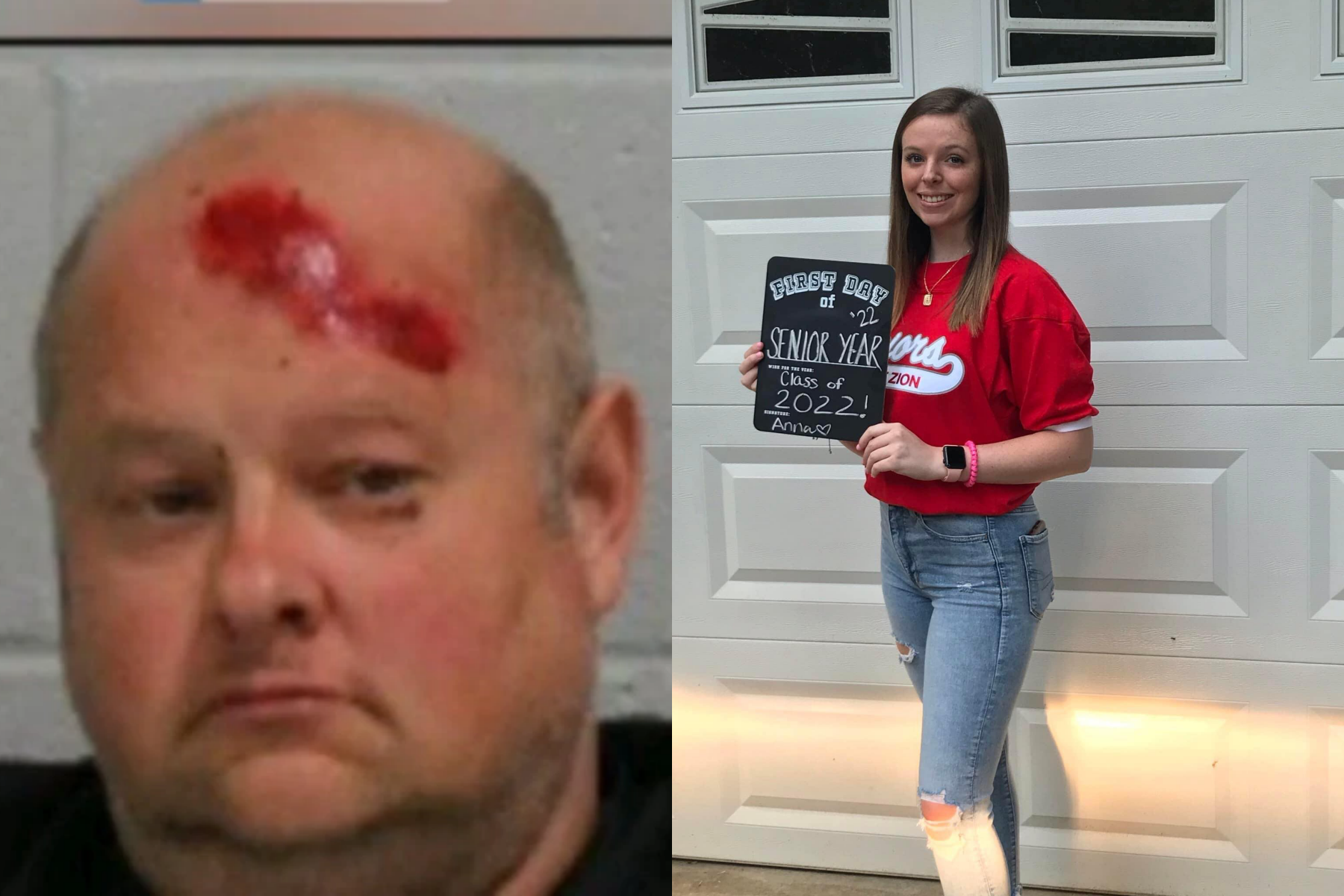 美國一名女高中（右）日前在停車場遭到槍殺，而凶手（左）竟然是她未來大學的教授。（翻攝自Departamento de Policía de Carrollton、Karys Belger twitter）