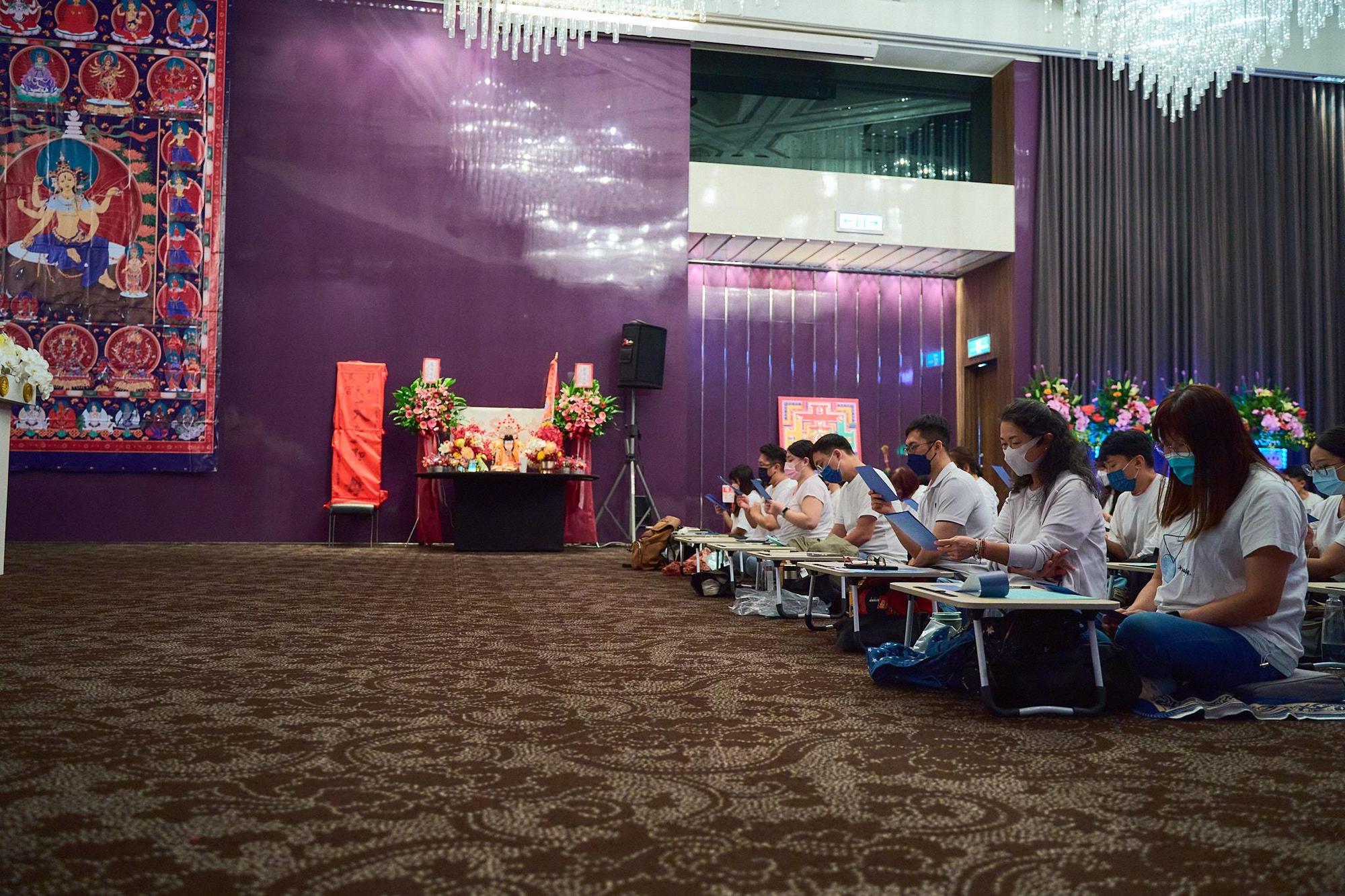 北港朝天宮分靈的「建傳媽祖」，也參與摩利支天千供法會。（藏傳佛教解脫教團提供）