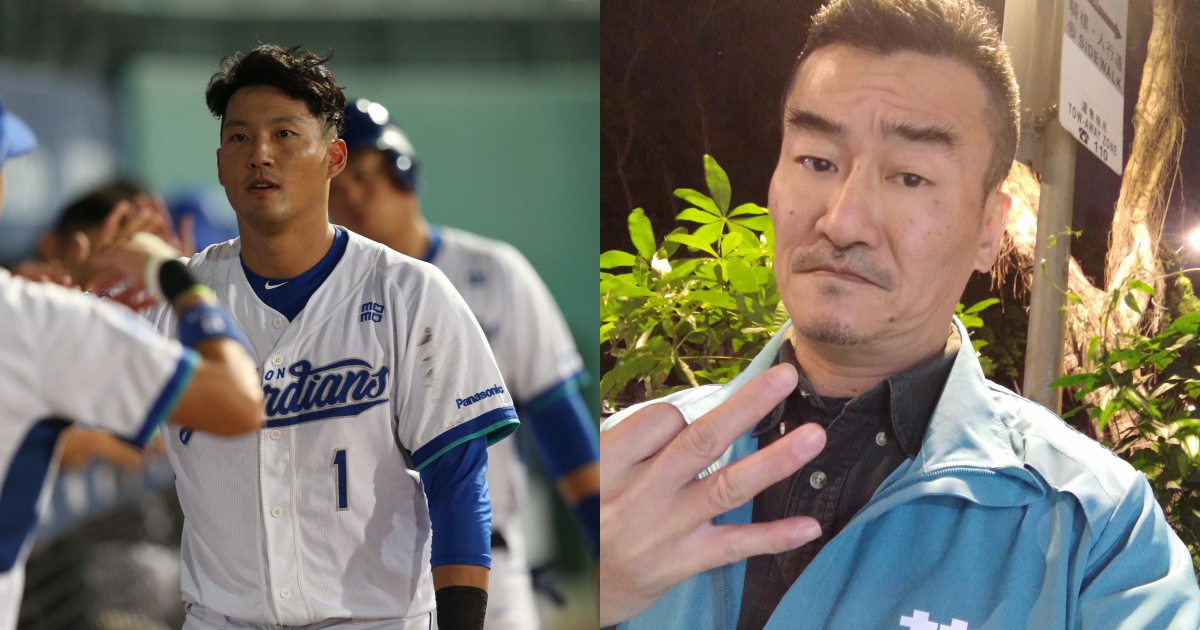 富邦悍將外野手林哲瑄(左)在新竹棒球場受傷,呼籲相關單位都能重視球場安全,遭許賢文(右)酸「改行當演員算了」。(翻攝自林哲瑄、許賢文臉書)