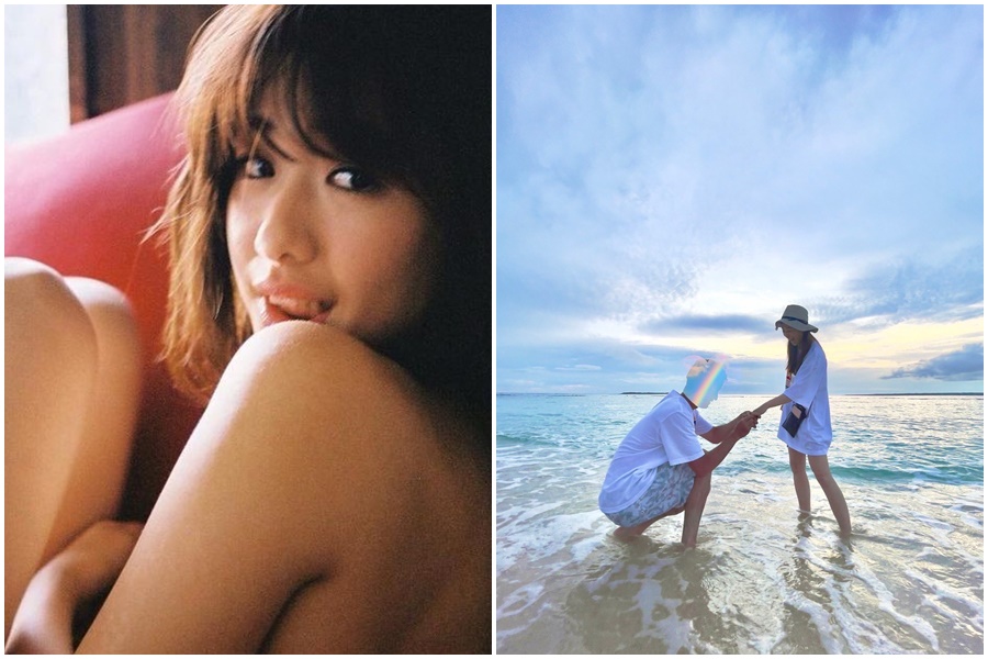 前AV女優川上奈奈美在推特宣布喜訊,預告明年升格人母。(翻攝自推特、川上奈奈美IG)