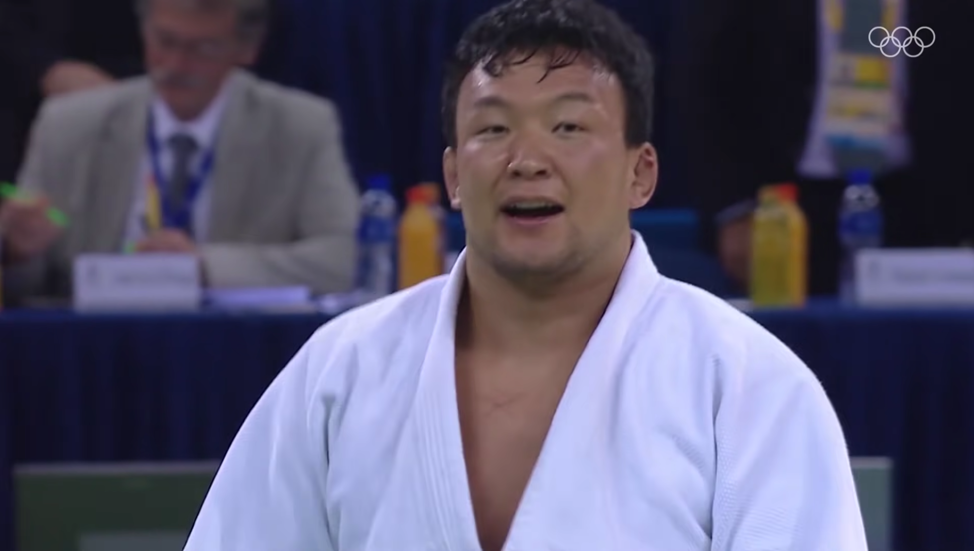 圖布辛巴亞爾曾是2008年北京奧運柔道金牌得主，不過今年卻因酒後打死好友被判刑入獄。（翻攝自Olympics YouTube）