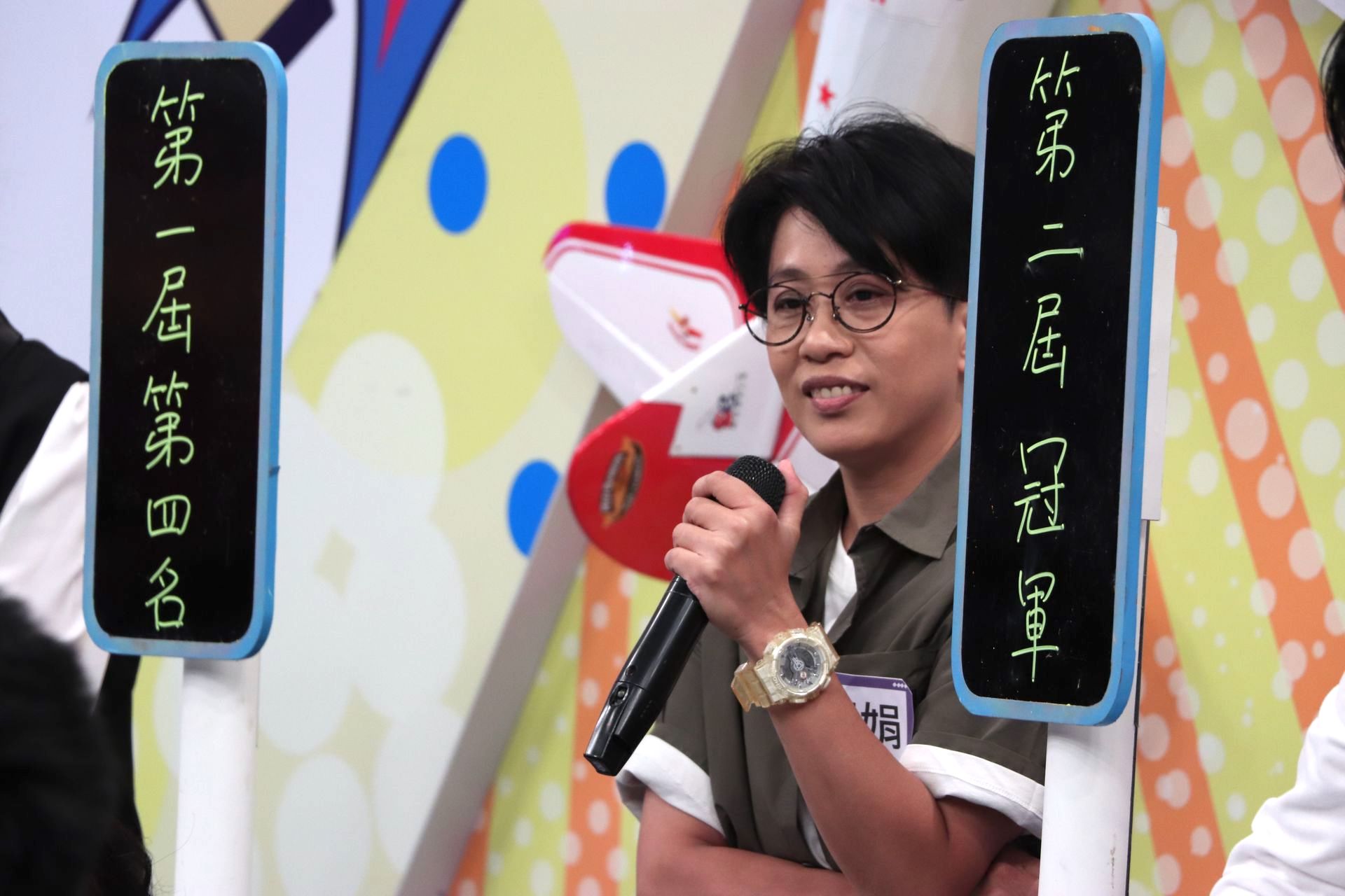 江明娟上節目澄清參加選秀節目有不合傳言。（中天提供）