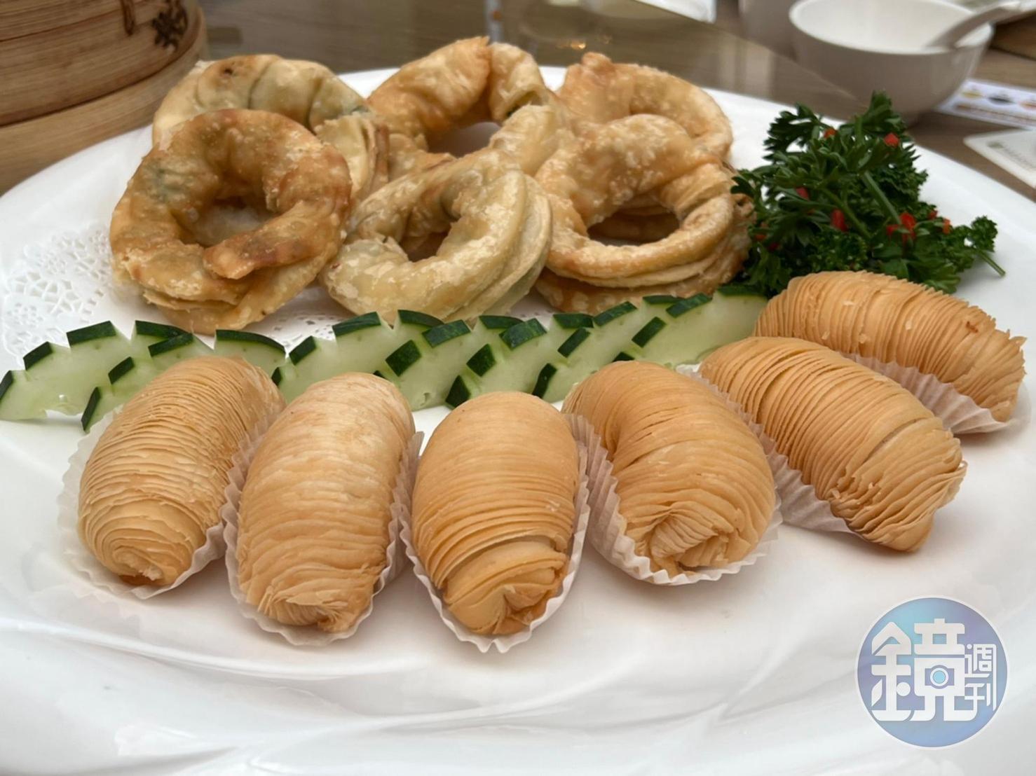 多摺薄透的「蘿蔔絲酥餅」，酥潤可口。