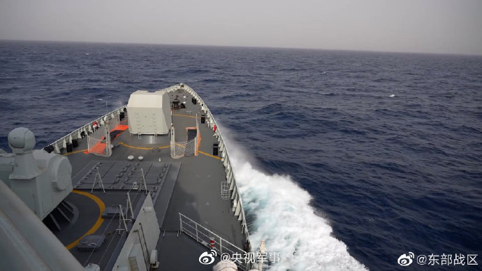 解放軍宣稱要在台灣周圍進行軍演。（翻自微博）