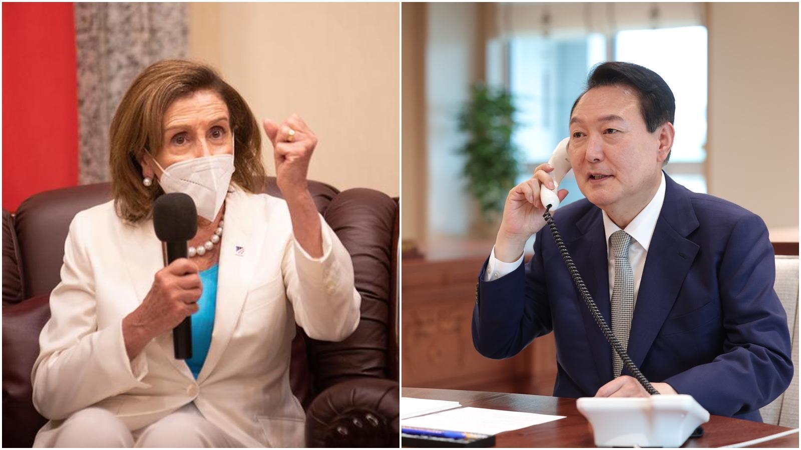 南韓總統辦公室指出，由於尹錫悅休假期間與裴洛西訪問「行程重疊」，因此並未安排兩人會晤。（台北市攝影記者聯誼會提供、翻攝自尹錫悅臉書）
