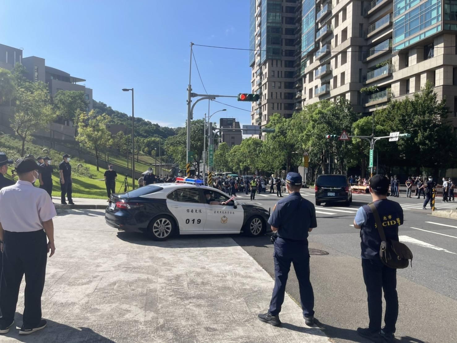 裴洛西訪台,警方出動千名警力維安。(警政署提供)