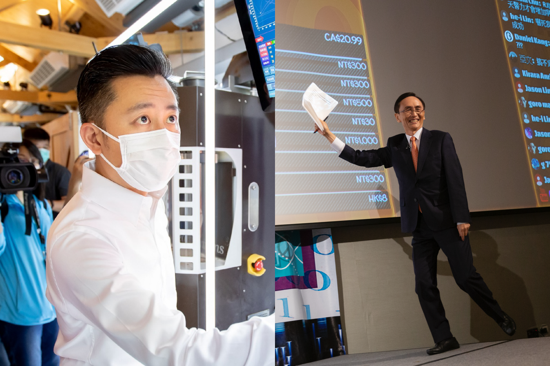 針對遭指新竹棒球場涉貪，林智堅（左）正式委託律師對吳子嘉（右）提告。（翻攝自林智堅臉書、本刊資料照）