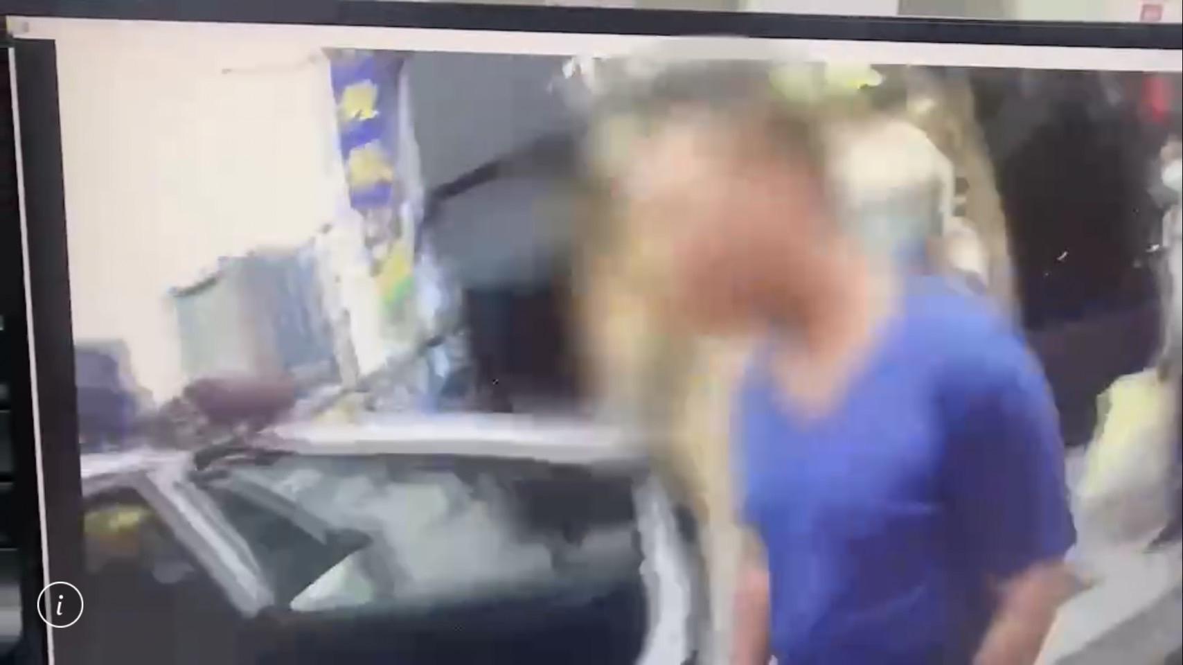 警方事後循線逮捕涉嫌打人、竊盜的陳男。（翻攝畫面）