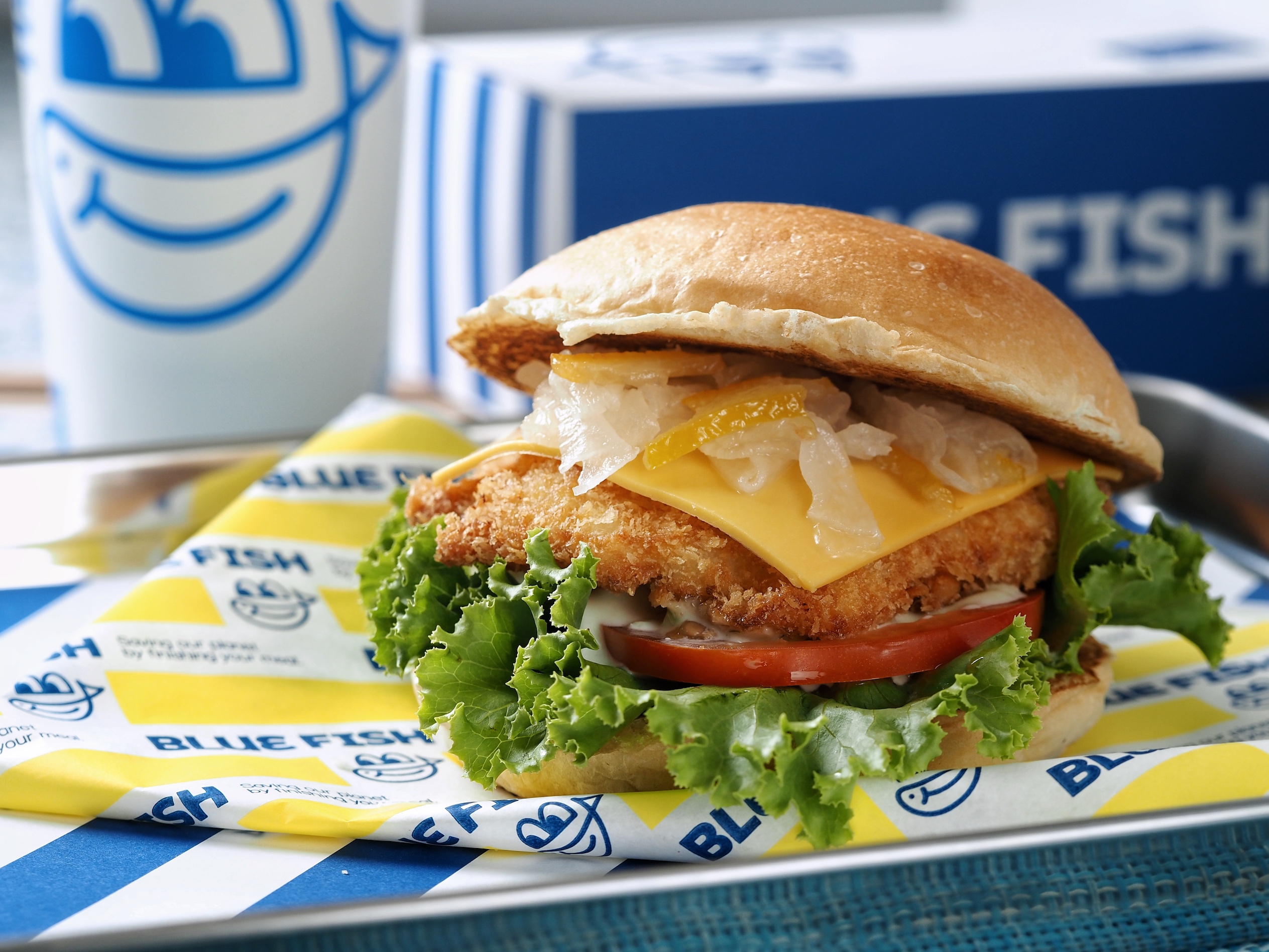 安永集團旗下新品牌「樂魚漢堡 Blue Fish」用台灣優質水產打入年輕市場，目前試營運中。