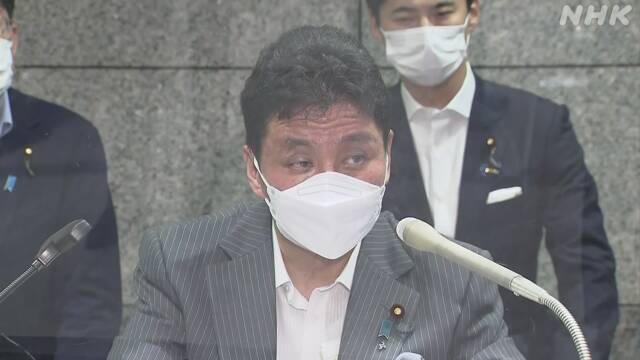 岸信夫今晚召開記者會嚴厲譴責中共。(翻自NHK推特)