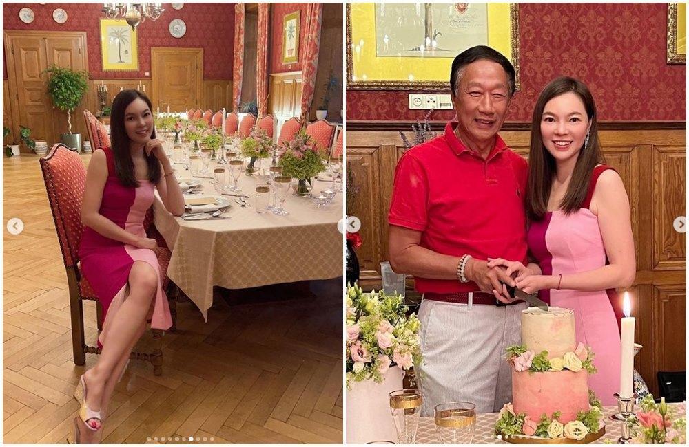 郭台銘和曾馨瑩上週在捷克古堡歡慶結婚14週年,場面奢華。(翻攝曾馨瑩IG)