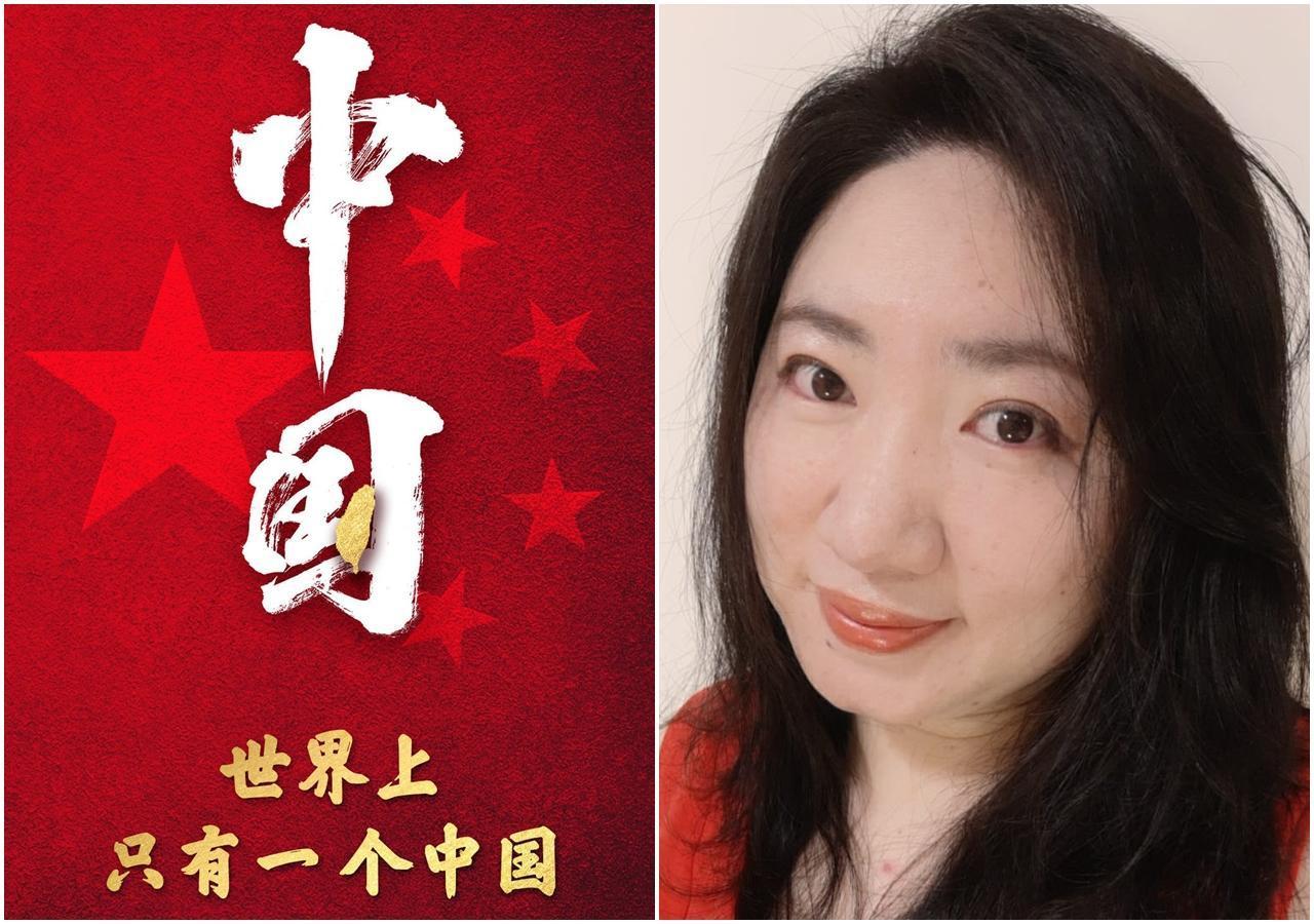 網紅陸配「焦慮主婦Lia」昨天也曬出「只有一個中國」,不過她強調世界上不是本來就是一個中國,「難道有兩個?」(翻攝自微博/焦慮主婦Lia臉書)
