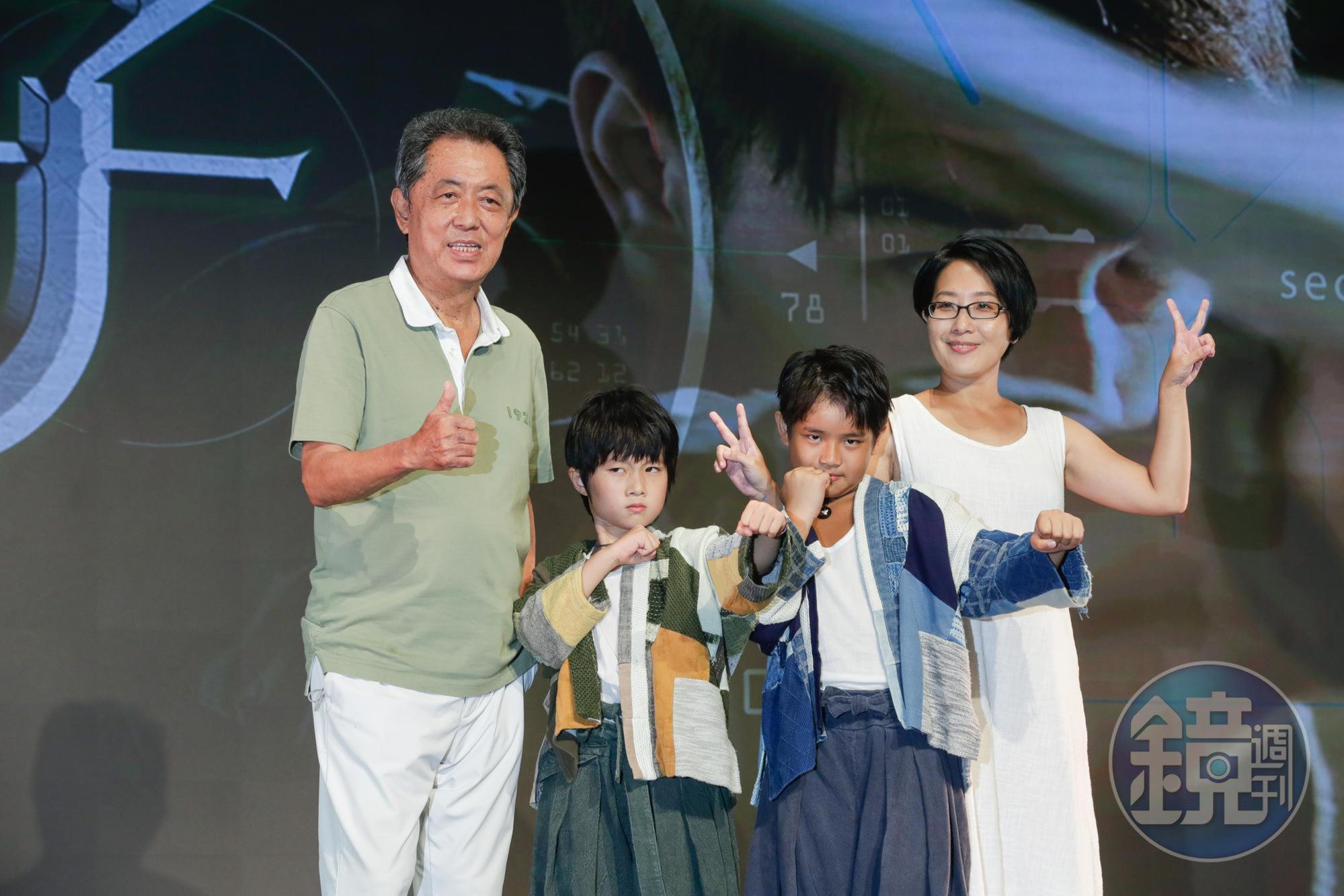 監製朱延平(左起)、釋小願、吳宗修、導演王毓琦,宣佈明年《小子》跟大家見面。