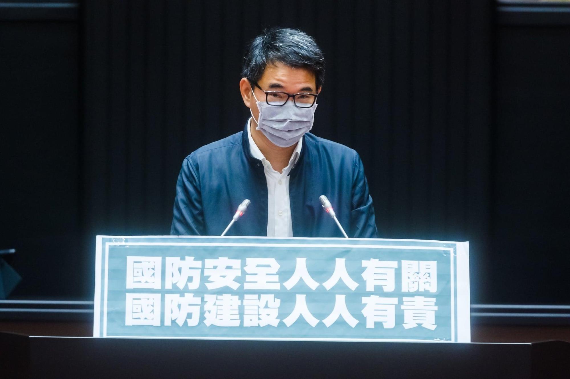 立委劉建國痛斥中共軍演如同流氓行徑。(劉建國團隊提供)