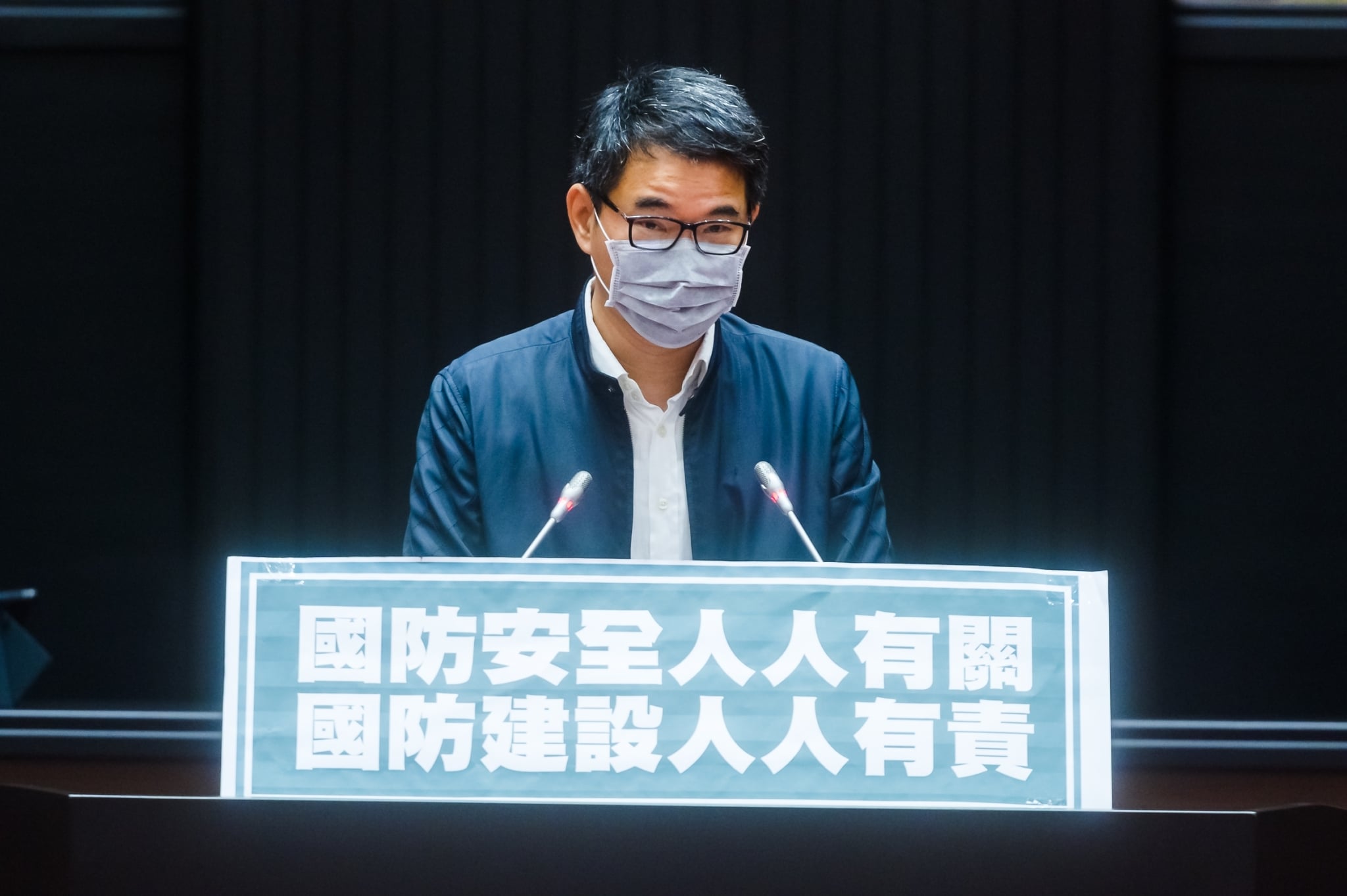 立委劉建國痛斥中共軍演如同流氓行徑。（劉建國團隊提供）