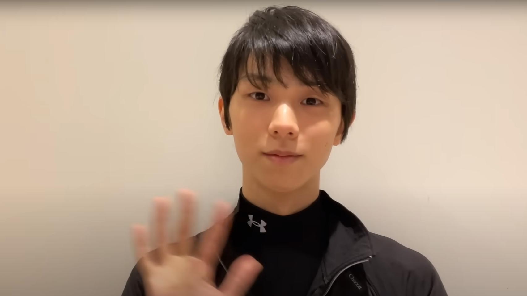 日本花滑王子羽生結弦開設官方YouTube頻道,只是打招呼的影片就讓粉絲暴動狂示愛。(翻攝自HANYU YUZURU YouTube)