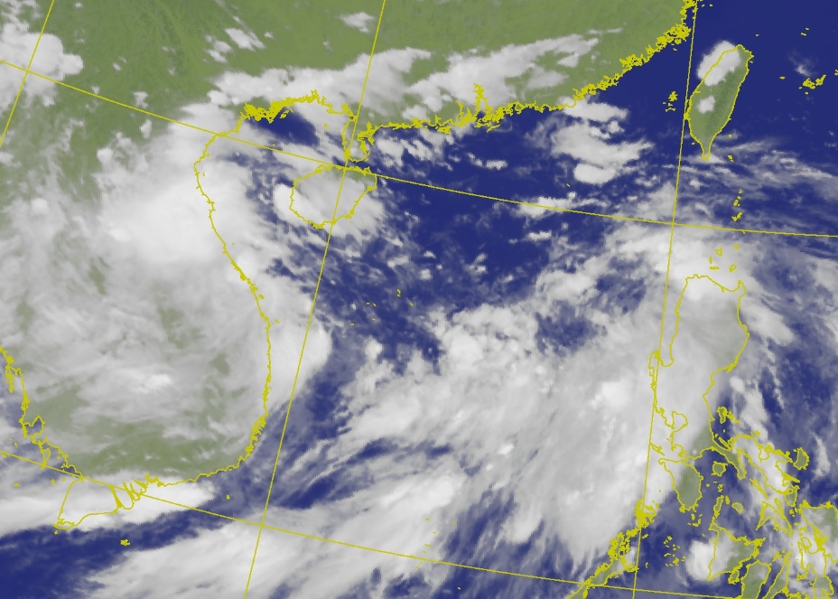 熱帶性低氣壓「TD09」稍早已生成，氣象局預估它將會朝東北方移動。（翻攝自中央氣象局網站）