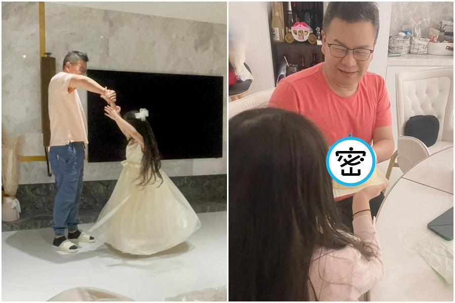 沈玉琳偶爾會在臉書曬出女兒跟他的互動。（翻攝自沈玉琳的御琳軍臉書）