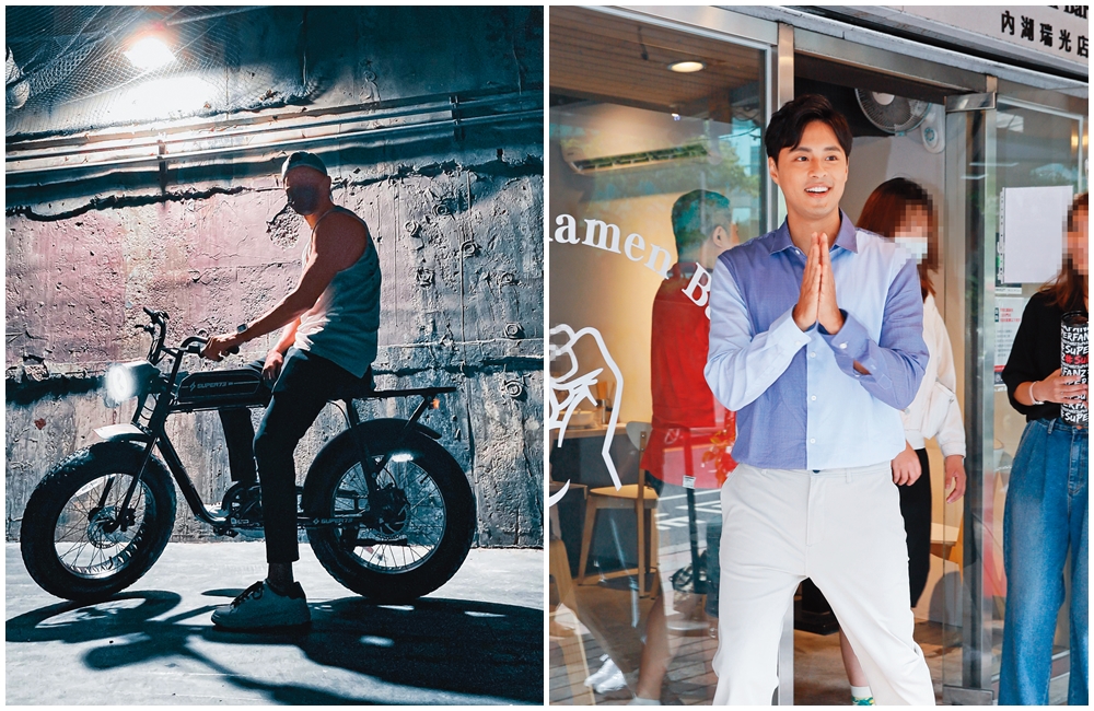 雖然驚爆財務問題，但孫其君還是買下要價約新台幣18萬元的精品電動單車。（左圖翻攝自孫其君臉書）