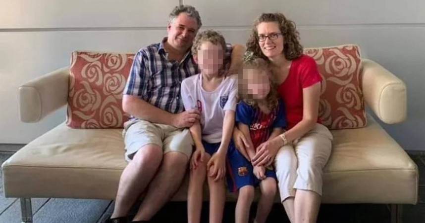 人妻在搭機途中突然死亡，一家人悲痛伴屍8小時。（翻攝自募款網站GoFundMe）