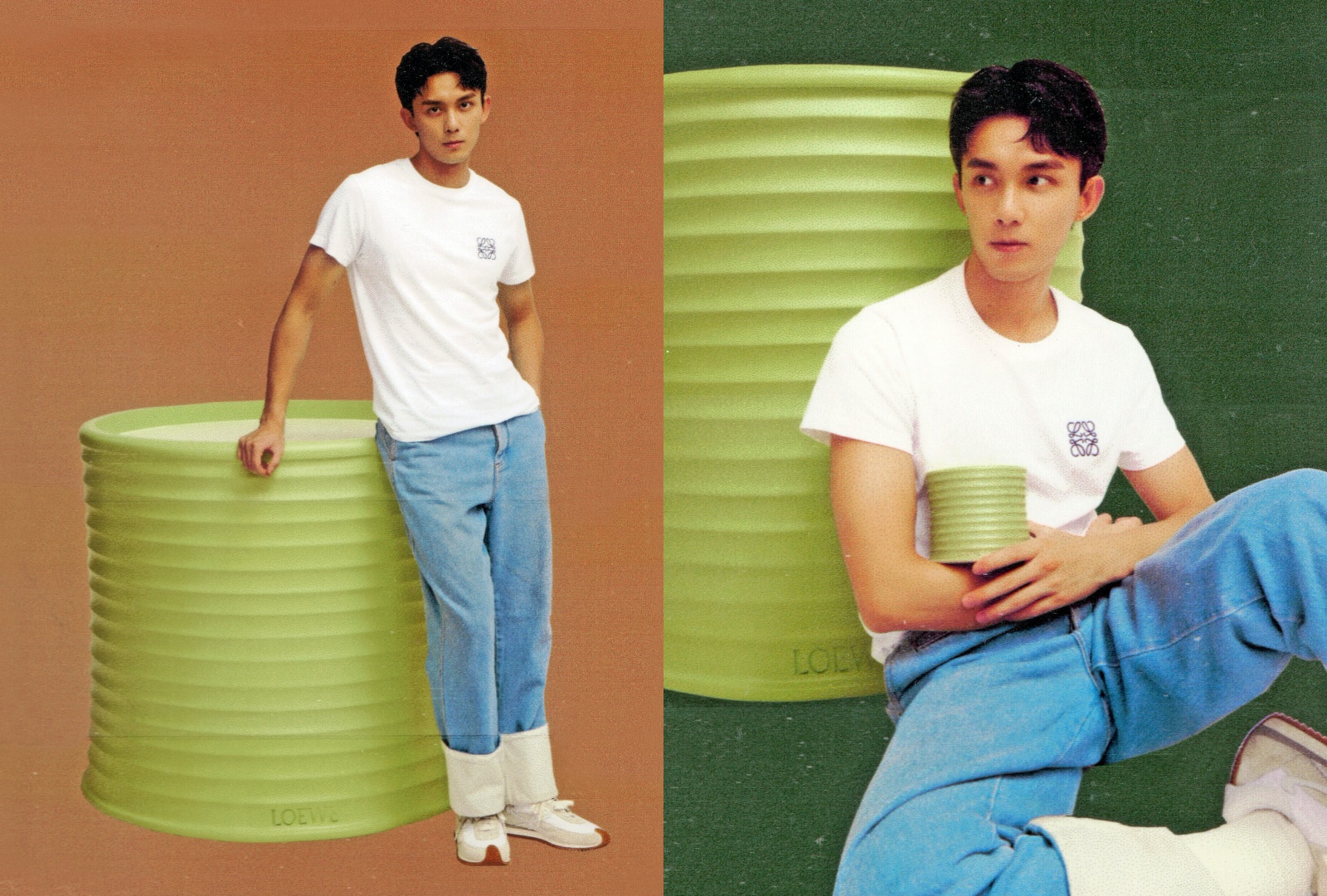 新生代演員吳磊身為LOEWE品牌大使，這一次也親身參與小黃瓜香氛蠟燭的研發。（LOEWE提供）