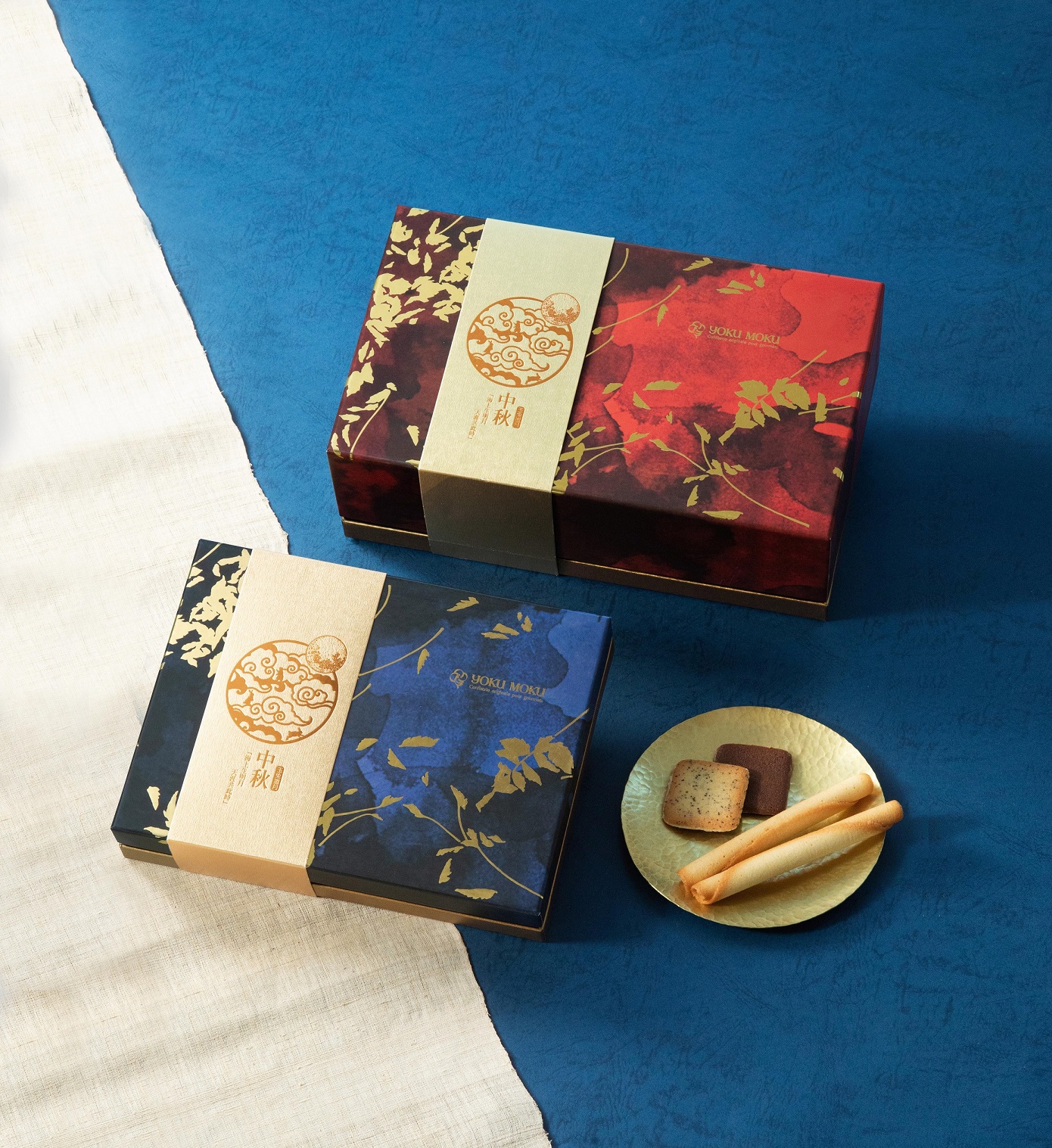 YOKU MOKU 中秋限定盛樂秋楓禮盒。(780元/14入、1,680元/34入,YOKU MOKU提供)