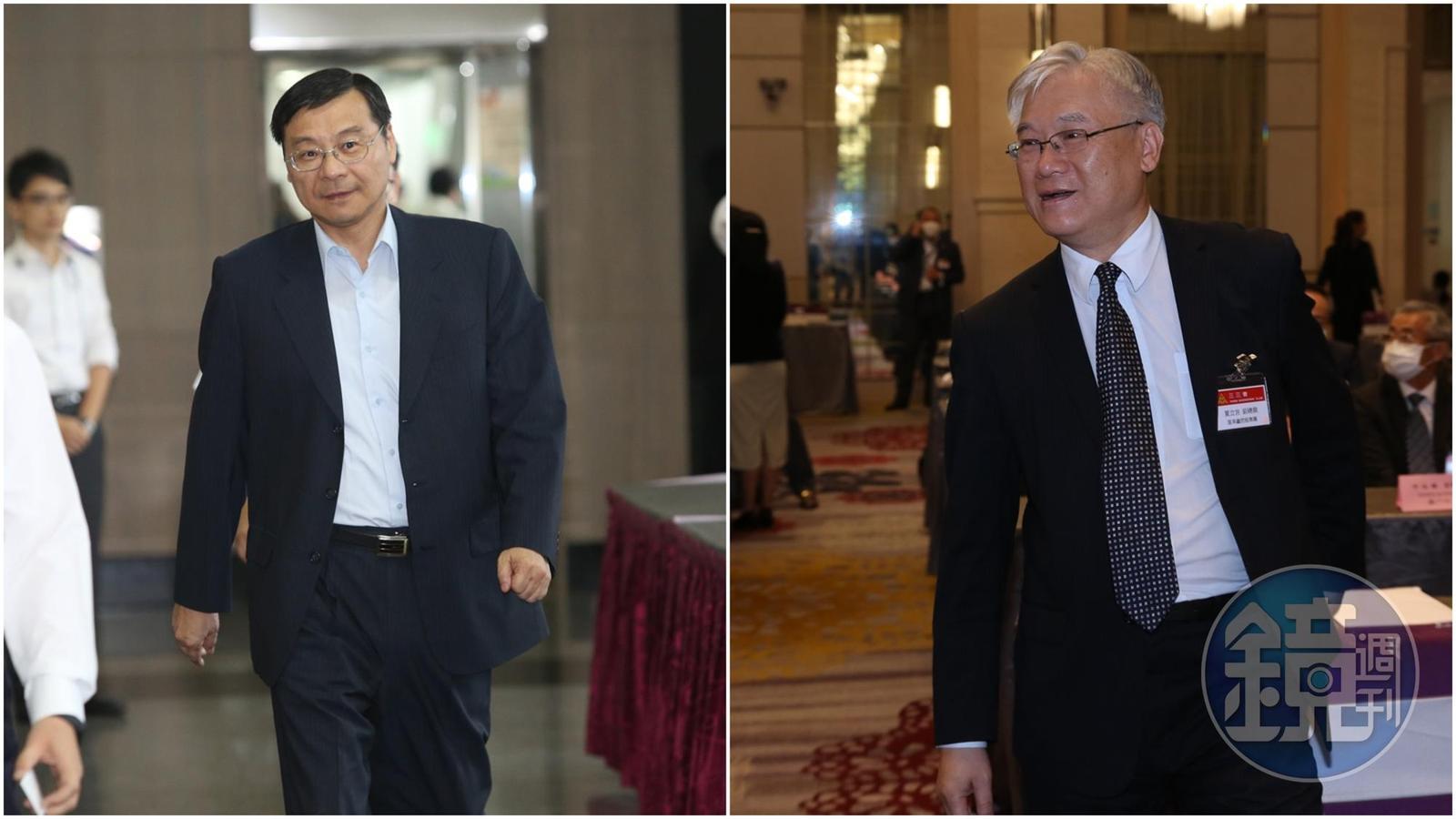 夏立言(右)率團出訪中國,國民黨立委曾銘宗(左)幫忙說話。(本刊資料照)