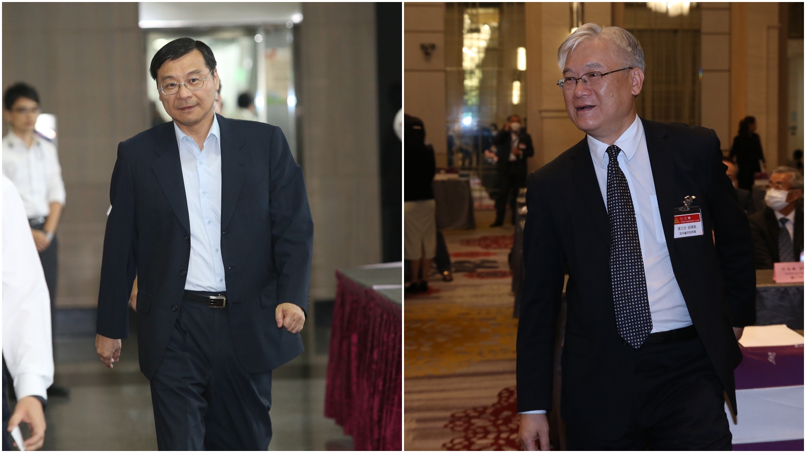 夏立言（右）率團出訪中國，國民黨立委曾銘宗（左）幫忙說話。（本刊資料照）