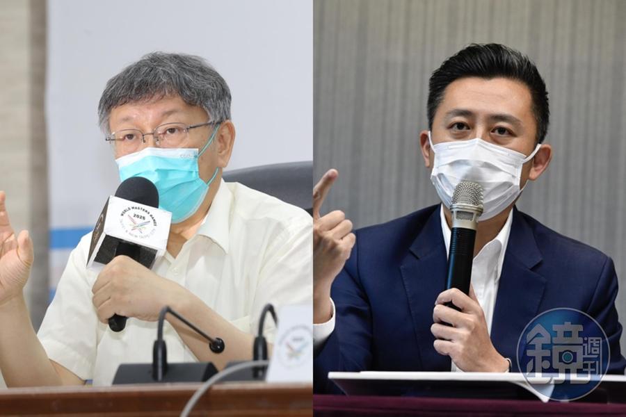 針對林智堅(右)論文抄襲一案,台北市長柯文哲(左)今也稱他認為這絕對不是唯一個案。(本刊資料照)