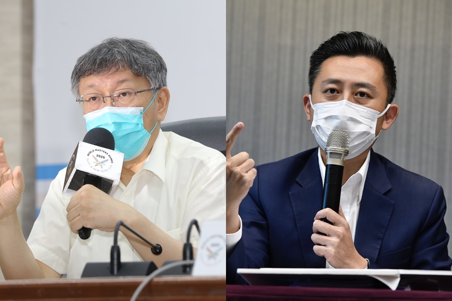 針對林智堅（右）論文抄襲一案，台北市長柯文哲（左）今也稱他認為這絕對不是唯一個案。（本刊資料照）