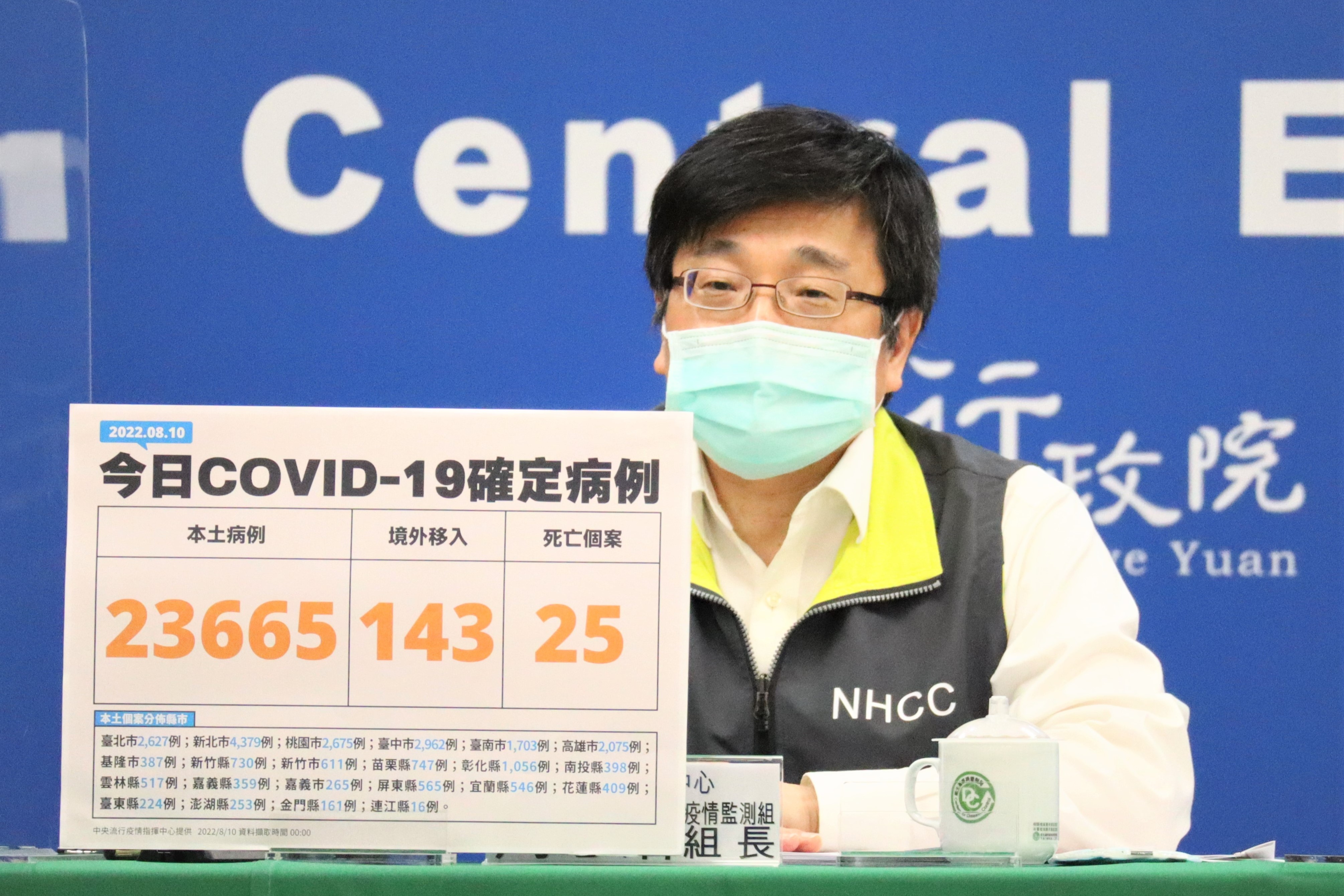 指揮中心疫情監測組組長周志浩表示,國內疫情已進入穩定期,但仍有變化可能,會持續觀察。(指揮中心提供)