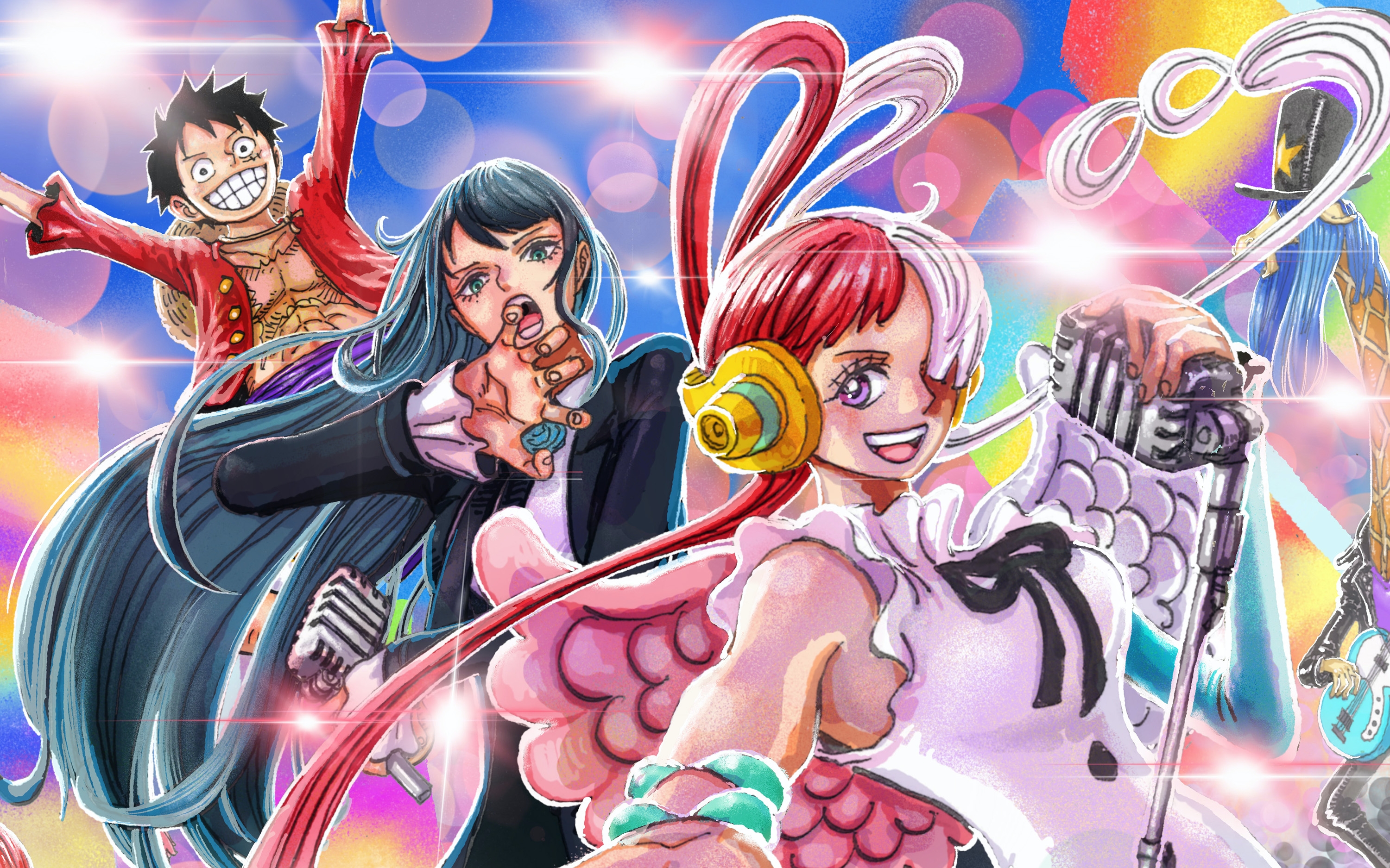 日本人氣女歌手Ado為ONE PIECE故事裡「美音」（右）歌唱配音。（© Eiichiro Oda/2022“One Piece”production committee提供）