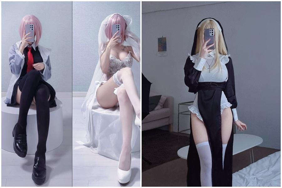 Biya除了是名繪師，也是名Coser，時常Cosplay動漫人物或自己筆下的角色。（翻攝自推特）