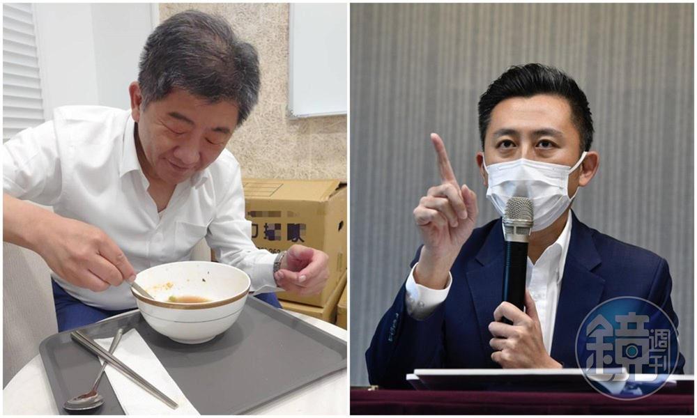 陳時中(左圖)力挺黨內同志林智堅(右圖)。(翻攝莊瑞雄臉書、本刊資料照)