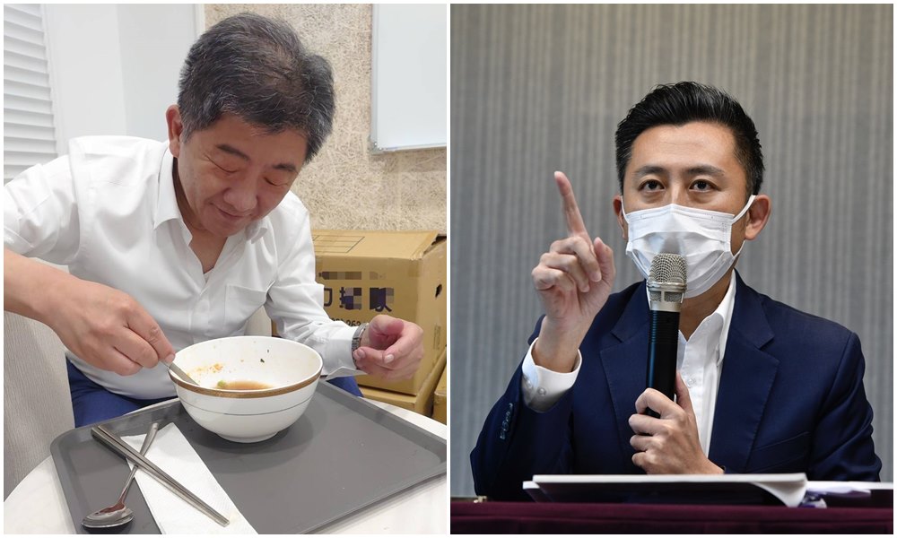 陳時中（左圖）力挺黨內同志林智堅（右圖）。（翻攝莊瑞雄臉書、本刊資料照）