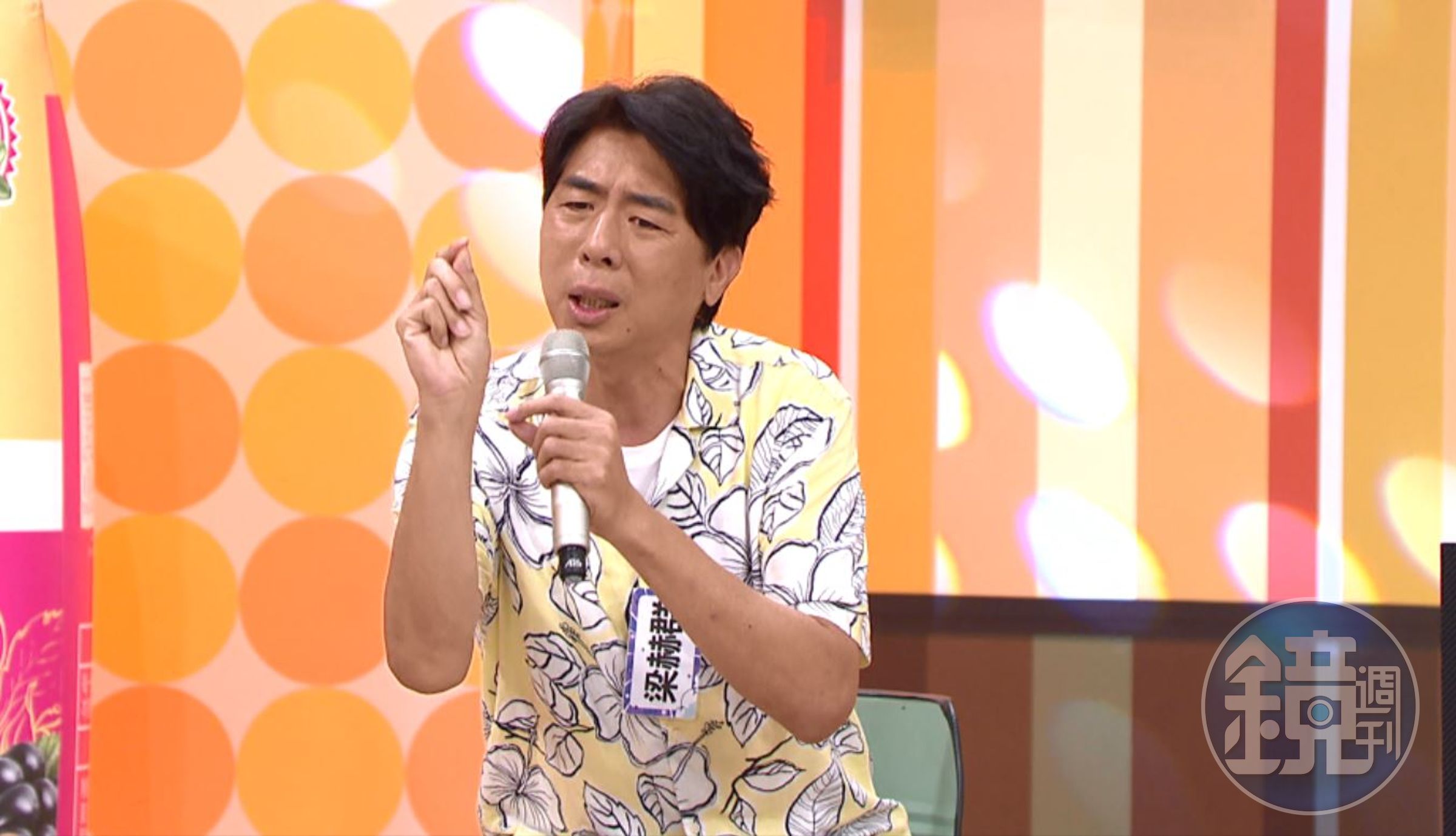 梁赫群上節目自曝夫妻求歡暗號。（TVBS提供）