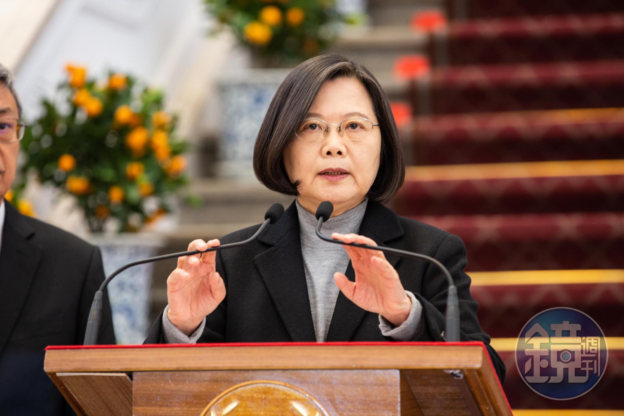 對於蔡英文（圖）公開挺林智堅，黃暐瀚表示，除了指鹿為馬之外，更要看看「誰敢唱反調？」（本刊資料照）