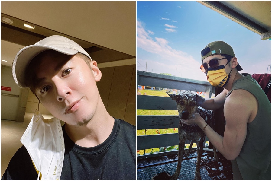 李國毅被爆遛狗不繫牽繩也沒撿狗大便，他在IG打破沉默發聲了。（翻攝自李國毅臉書）