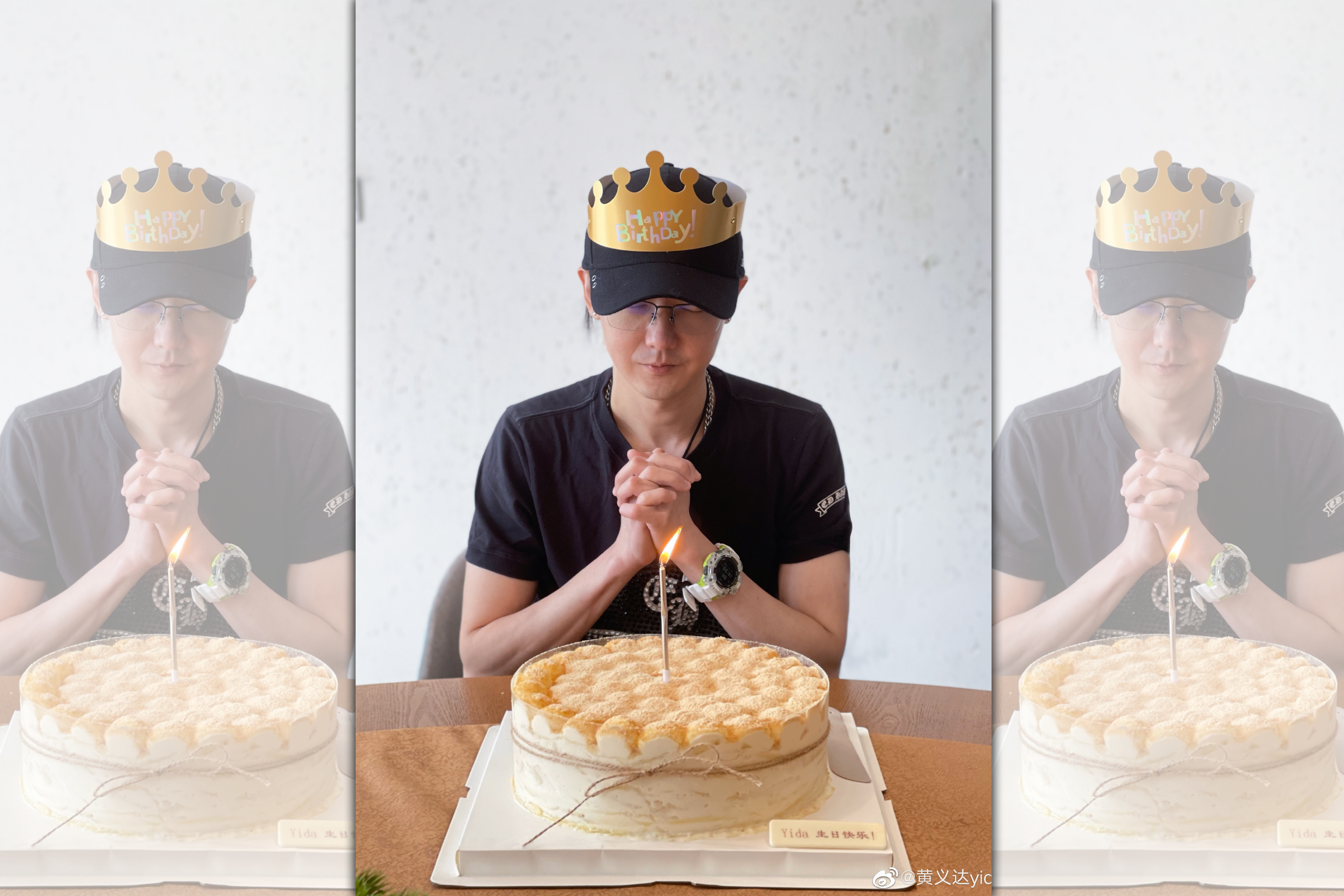 新加坡歌手黃義達43歲生日宣告復出演藝圈。（翻攝自黃義達微博）