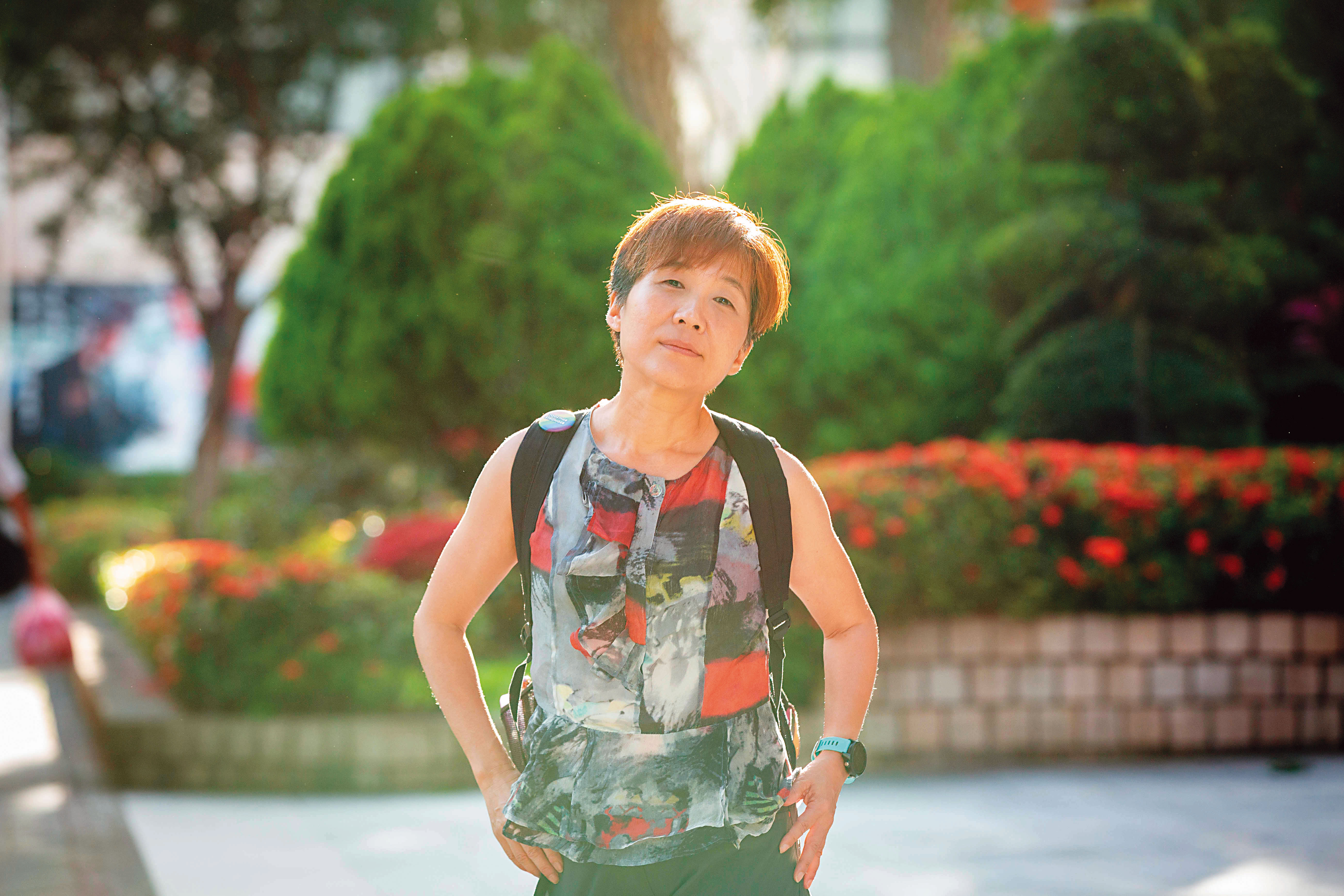 顧玉玲受訪時說:「搞運動從來就是我自己的事,它滿足我很多創造、學習的、生死與共的需求。」(賴智揚攝)